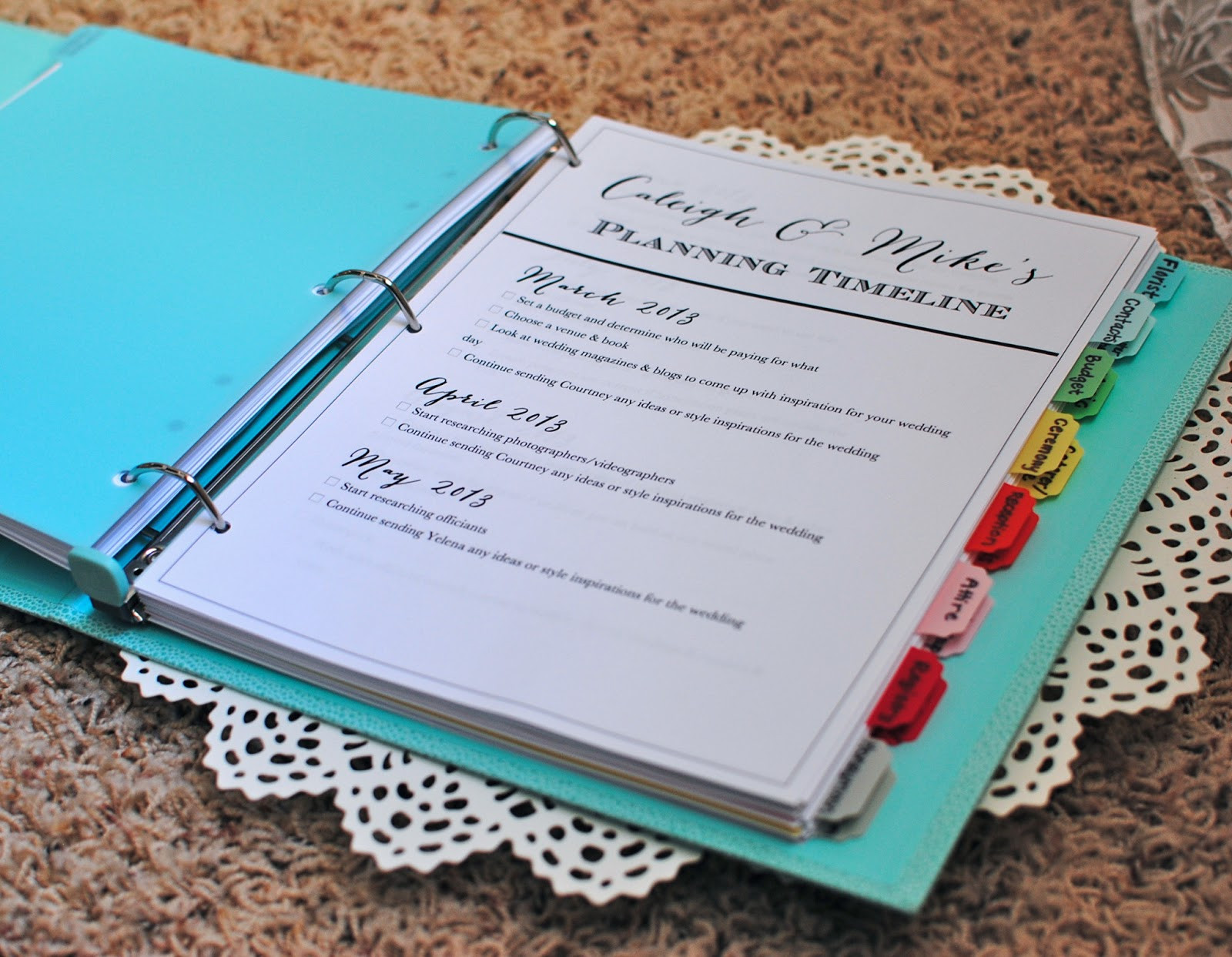 Wedding Planner Binder DIY
 oh how darling The Wedding Planner