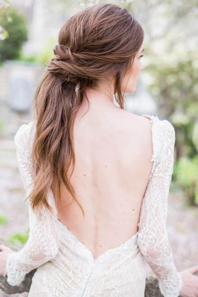 Wedding Ponytail Hairstyle
 Gorgeous wedding hairstyles for long hair