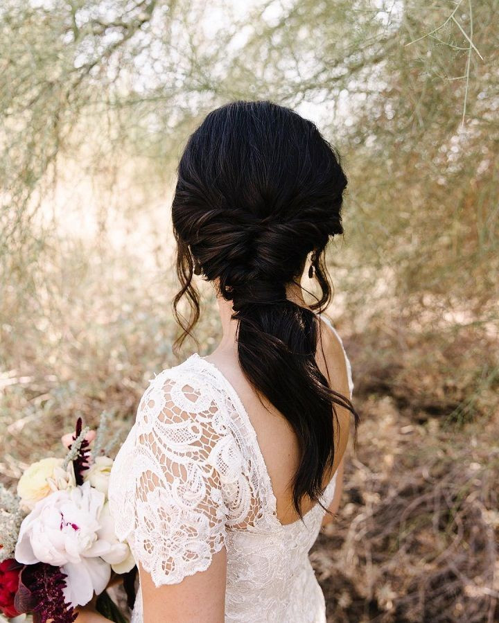 Wedding Ponytail Hairstyle
 Beautiful ponytail wedding hairstyle for romantic brides