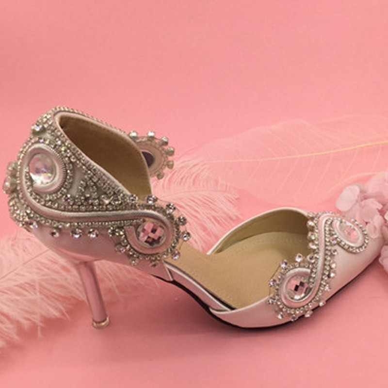 Wedding Rhinestone Shoes
 New Arrival Rhinestone Crystal Wedding Shoes Satin Bridal