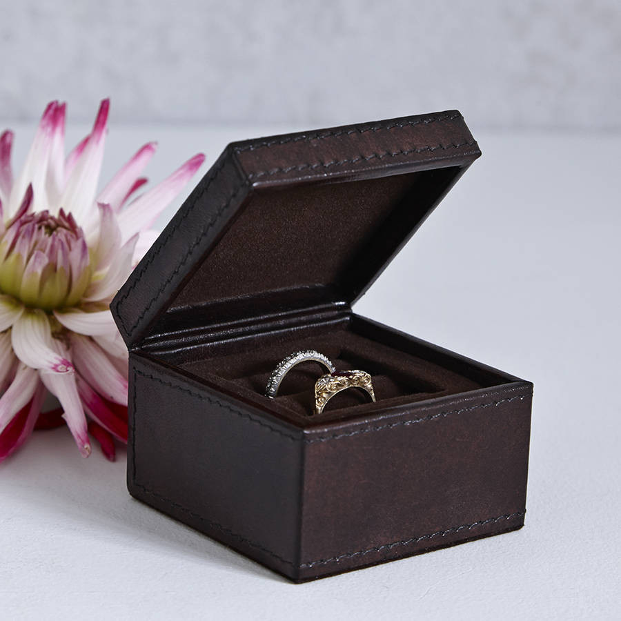 Wedding Ring Boxes
 leather wedding ring box by life of riley