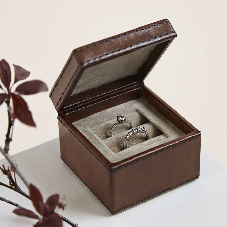 Wedding Ring Boxes
 leather wedding ring box by life of riley