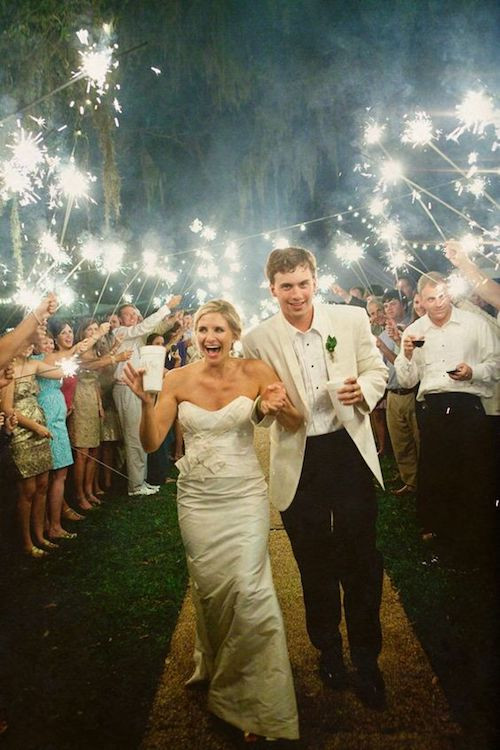 Wedding Sparkler Photos
 15 Epic Wedding Sparkler Sendoffs That Will Light Up Any