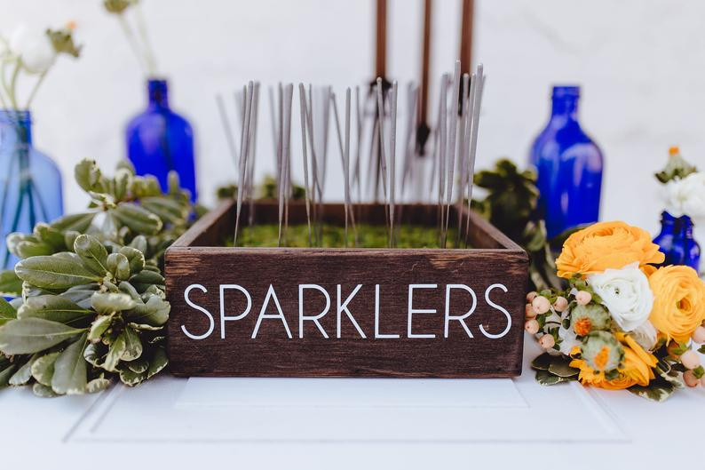 Wedding Sparklers Uk
 Wedding Sparklers Box Barn Wood Sparklers Moss Box