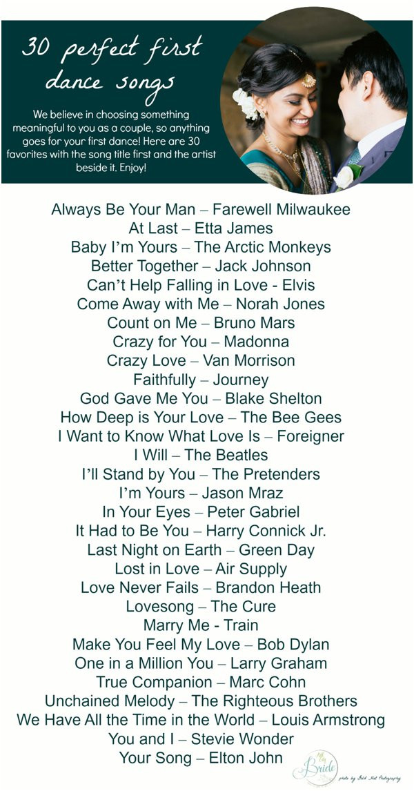 Wedding Theme Song
 30 First Dance Song Ideas Hill City Bride