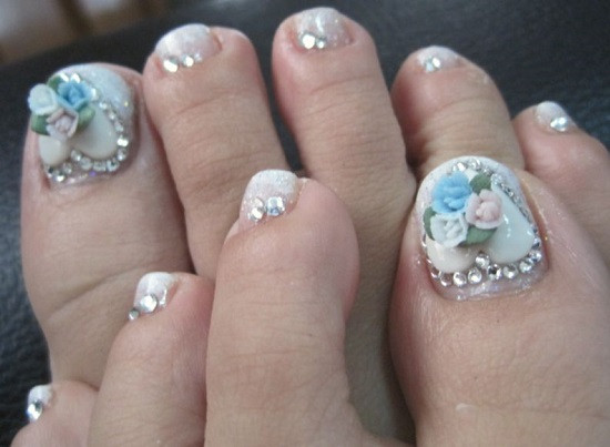 Wedding Toe Nails
 38 Latest Wedding Toe Nail Art Design Ideas