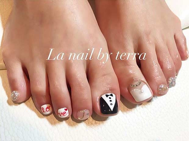 Wedding Toe Nails
 31 Elegant Wedding Nail Art Designs Page 2 of 3