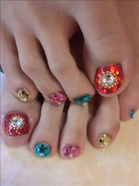 Wedding Toe Nails
 Wedding Toe Nail Art Designs & Ideas 2014