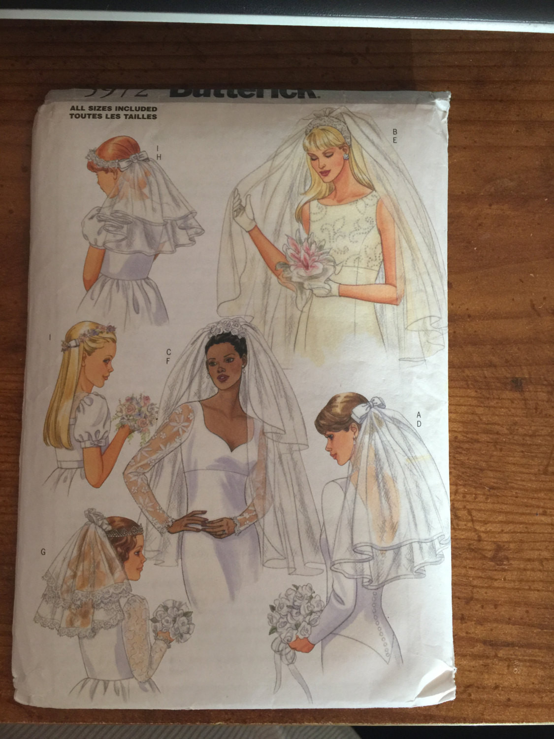 Wedding Veil Pattern
 Free Shipping Butterick 5972 Gorgeous Wedding Veil Pattern diy