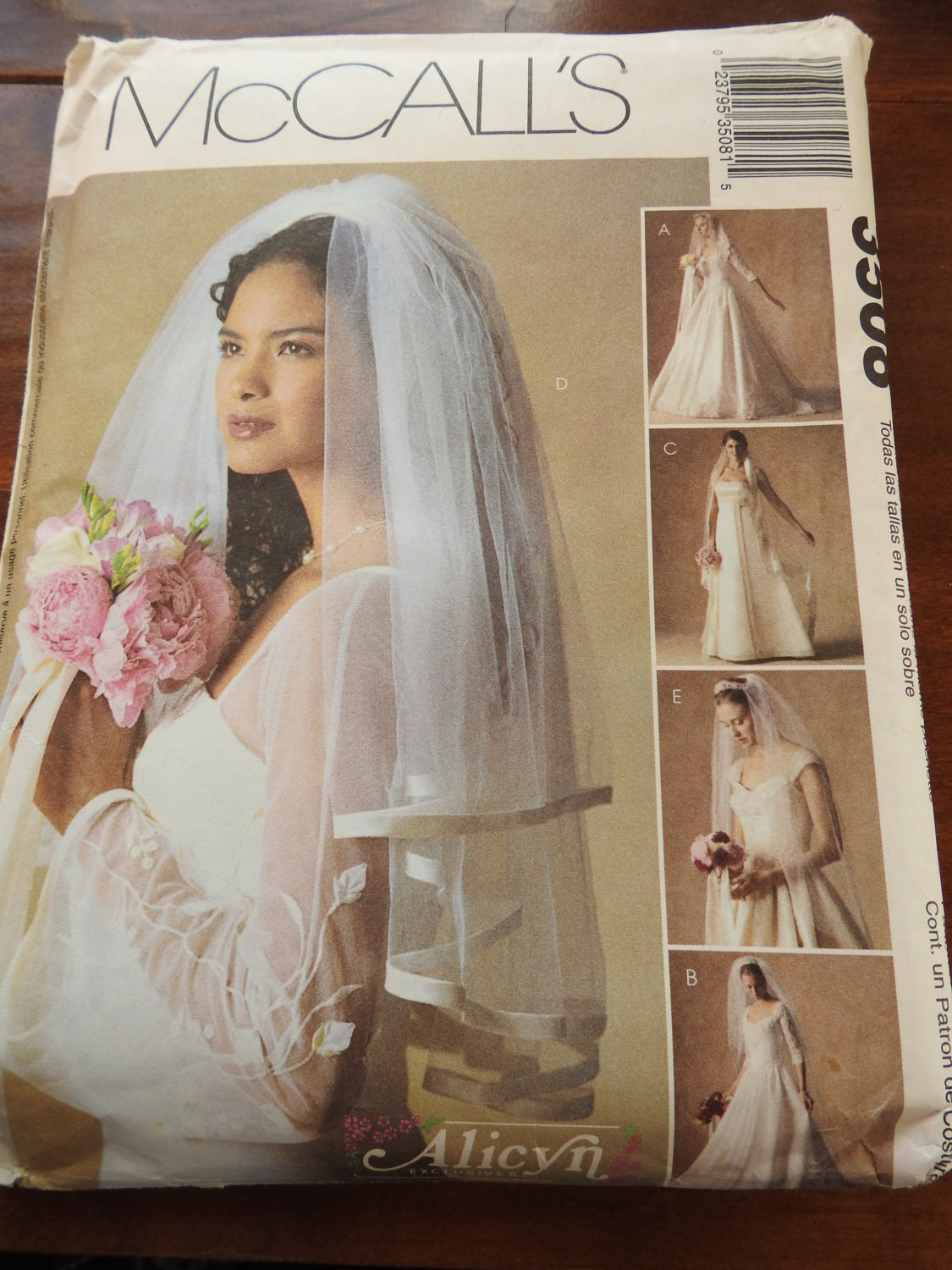 Wedding Veil Pattern
 McCalls 3508 Bridal Veils Sewing Pattern