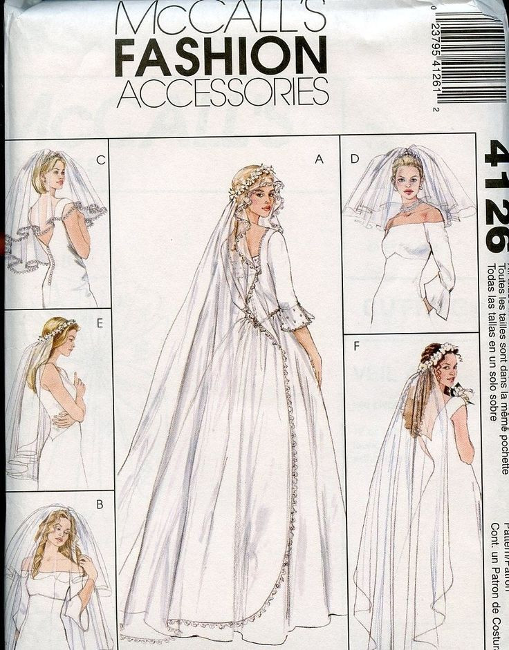 Wedding Veil Pattern
 McCalls Pattern 4126 Veil and Headpieces eBay