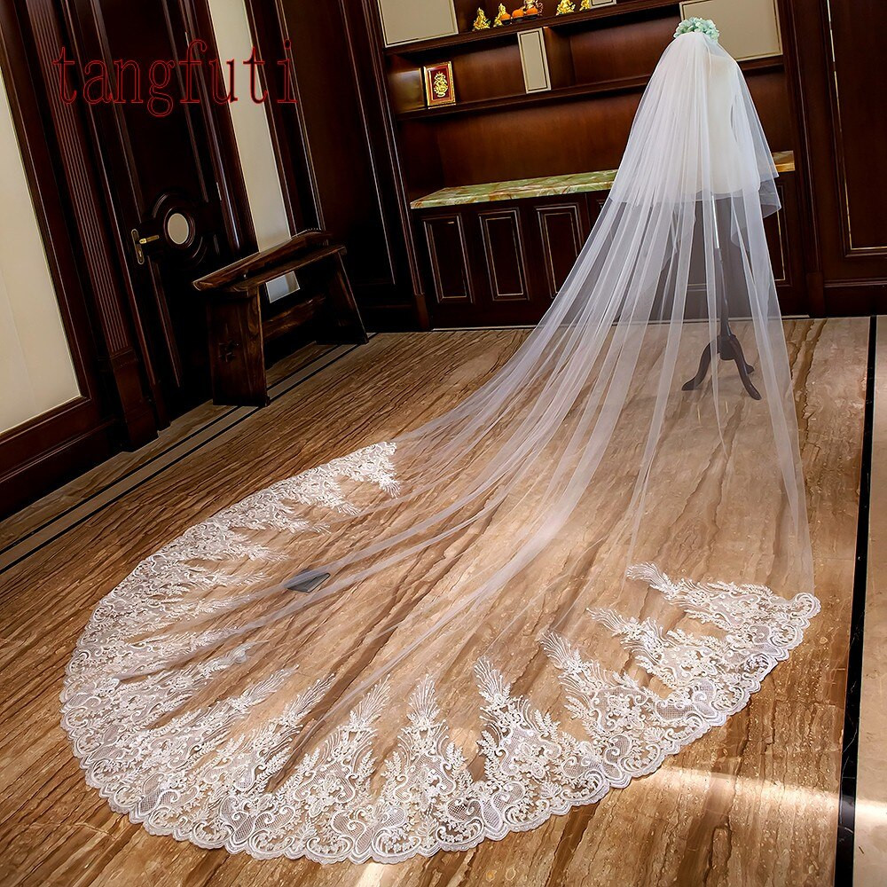 Wedding Veil Pattern
 Aliexpress Buy Cathedral Wedding Veil With b