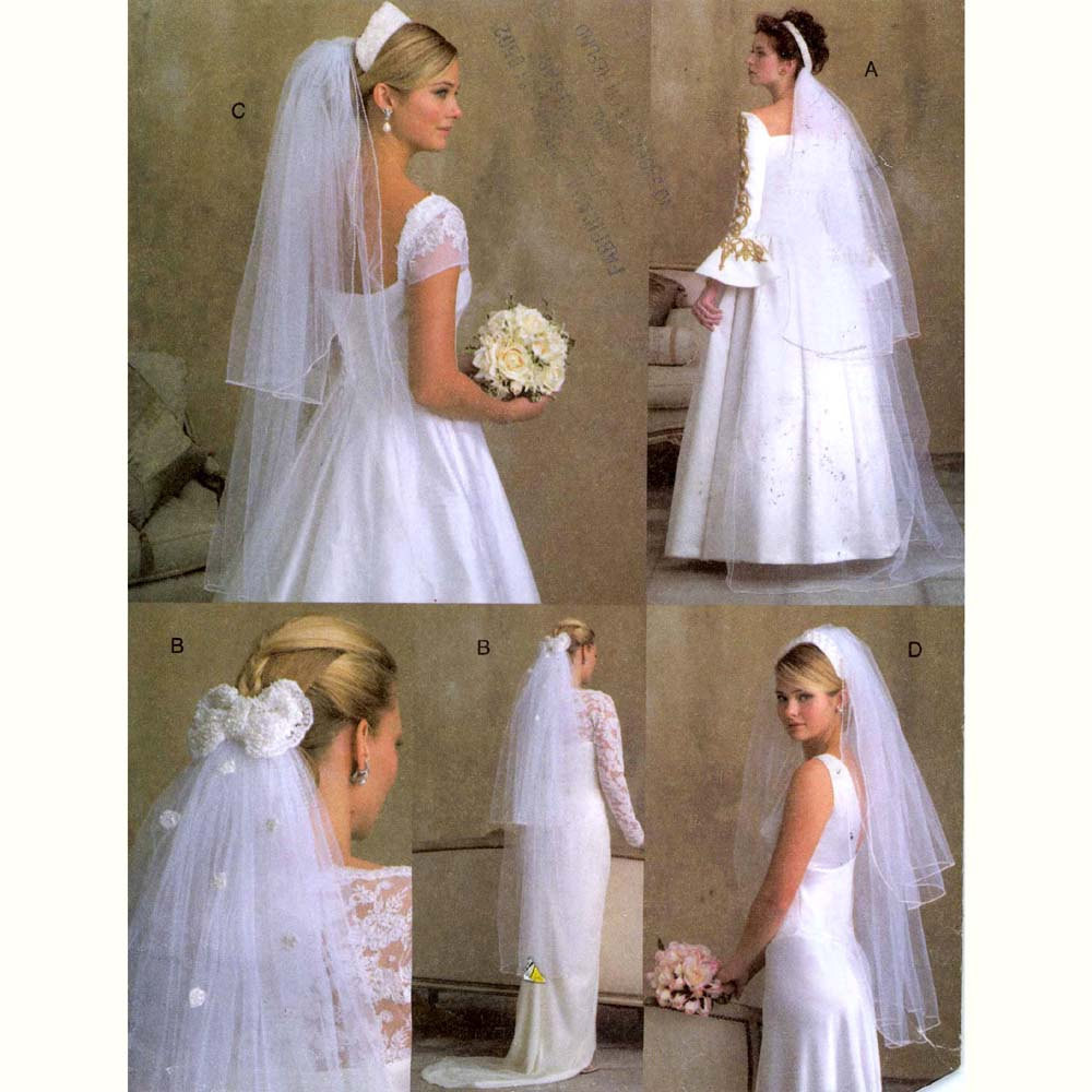 Wedding Veil Pattern
 Fingertip Bridal veils Floor length Wedding veil sewing