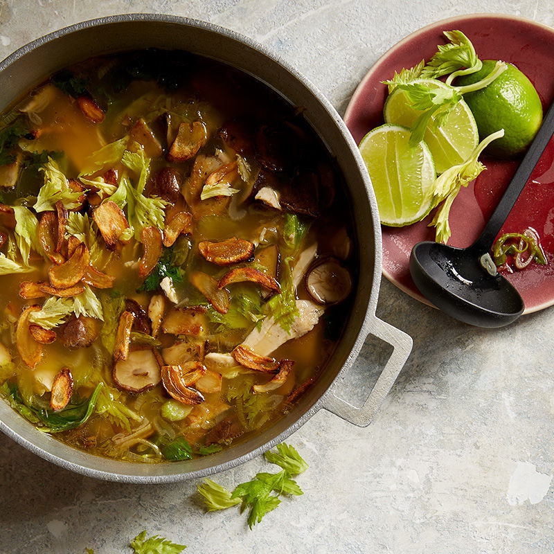 Weight Watcher Chicken Soup Recipe
 Chicken Soup with Toasted Garlic Mushrooms and Celery