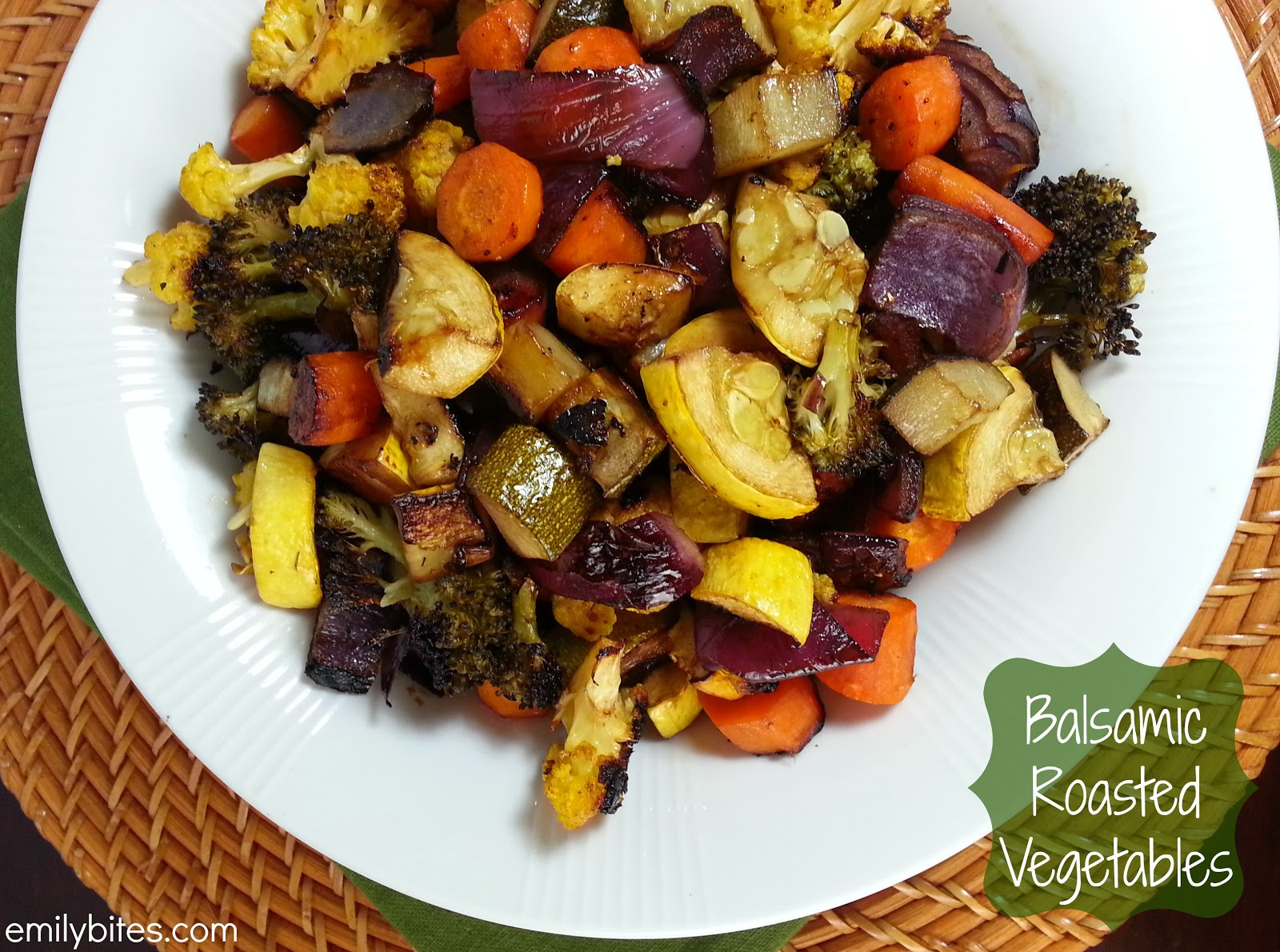 Weight Watchers Roasted Vegetables
 Balsamic Roasted Ve ables Emily Bites