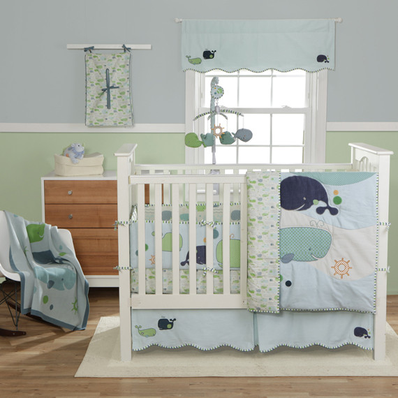 Whale Baby Decor
 Bringing Up Boys Nursery Bedding