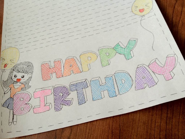 What To Draw On A Birthday Card
 VEGGIE S WORLD ♡ Happy Birthday Card