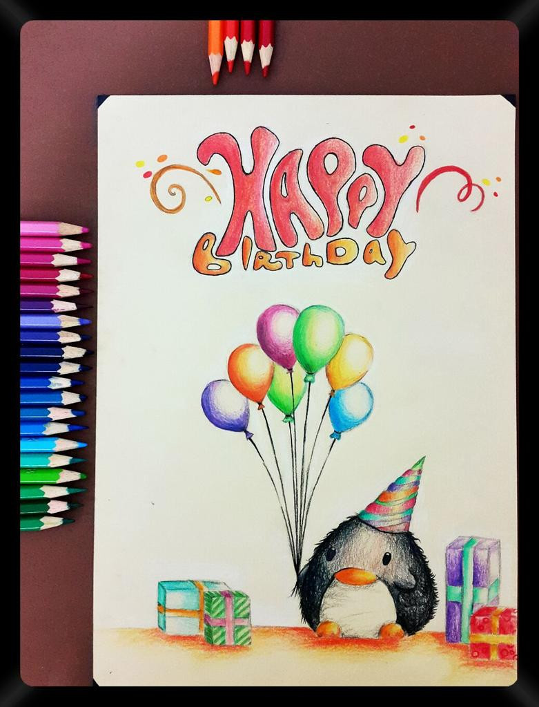 What To Draw On A Birthday Card
 Pencil Drawing 33 A birthday card to my friends by