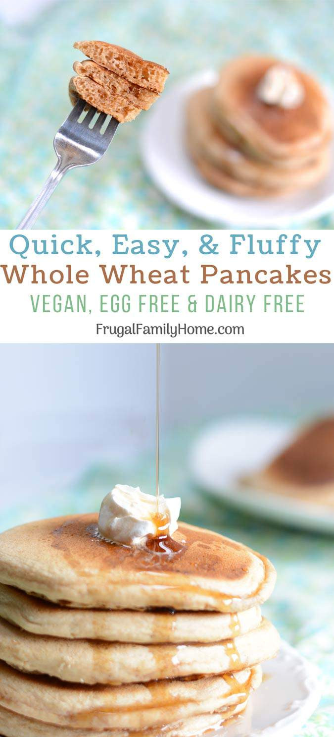 Wheat And Dairy Free Recipes
 Easy Whole Wheat Pancakes Vegan Dairy Free and Egg Free