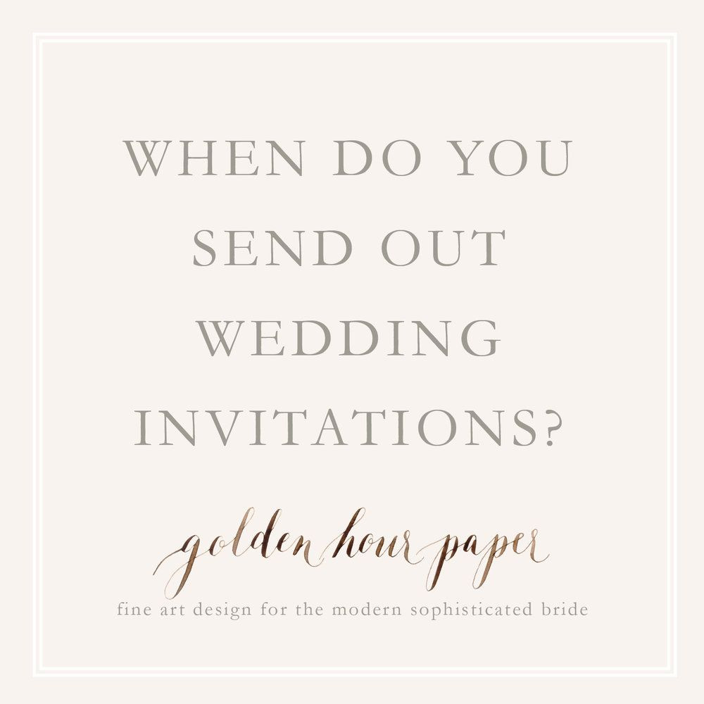 When Do You Mail Out Wedding Invitations
 When do you send out wedding invitations