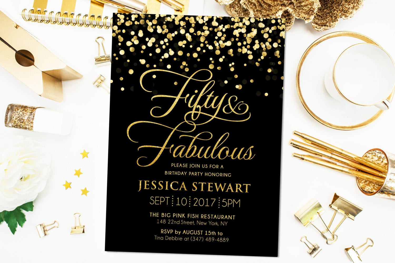 Where To Buy Birthday Invitations
 50th birthday invitation for women 50 and fabulous