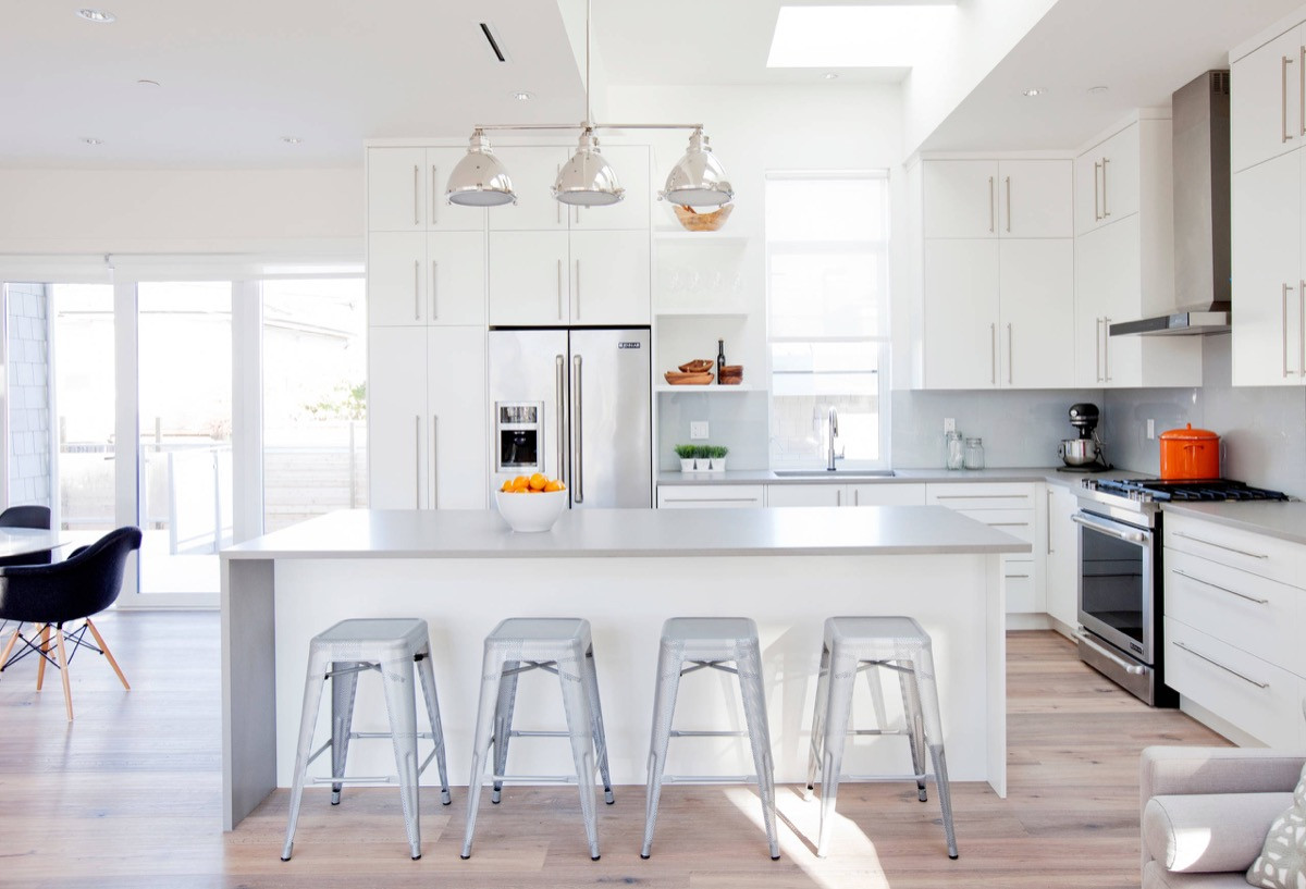 White Contemporary Kitchen
 Variety of best white kitchen designs arranged with