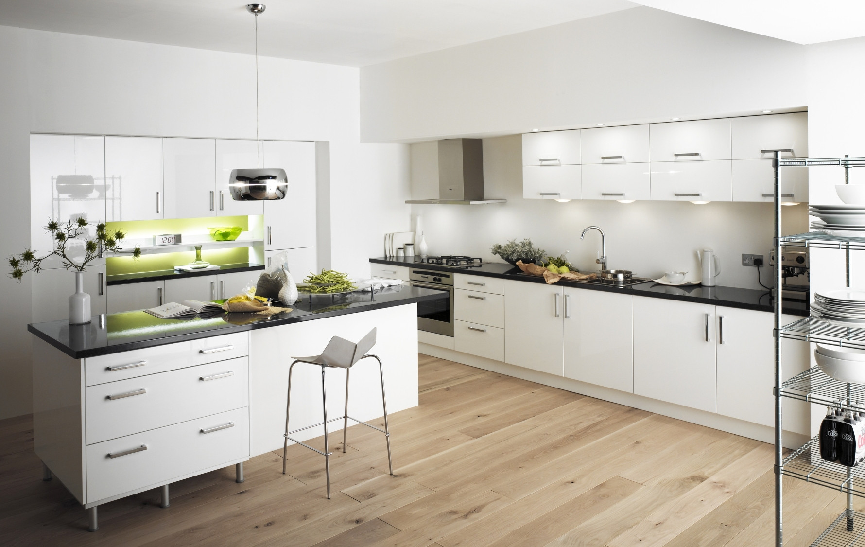White Contemporary Kitchen
 41 Small Kitchen Design Ideas InspirationSeek