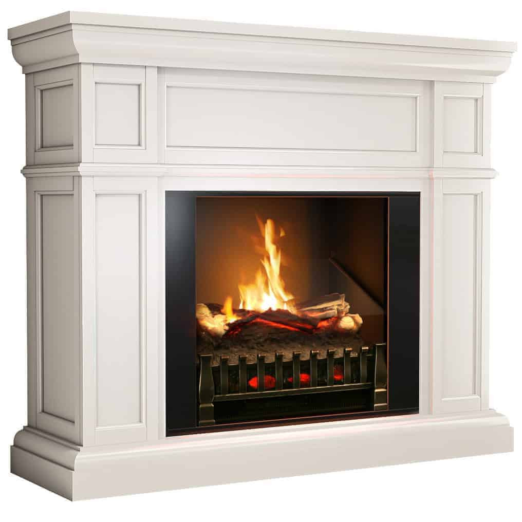 White Electric Fireplace
 Artemis White Electric Fireplace Mantel & Insert with