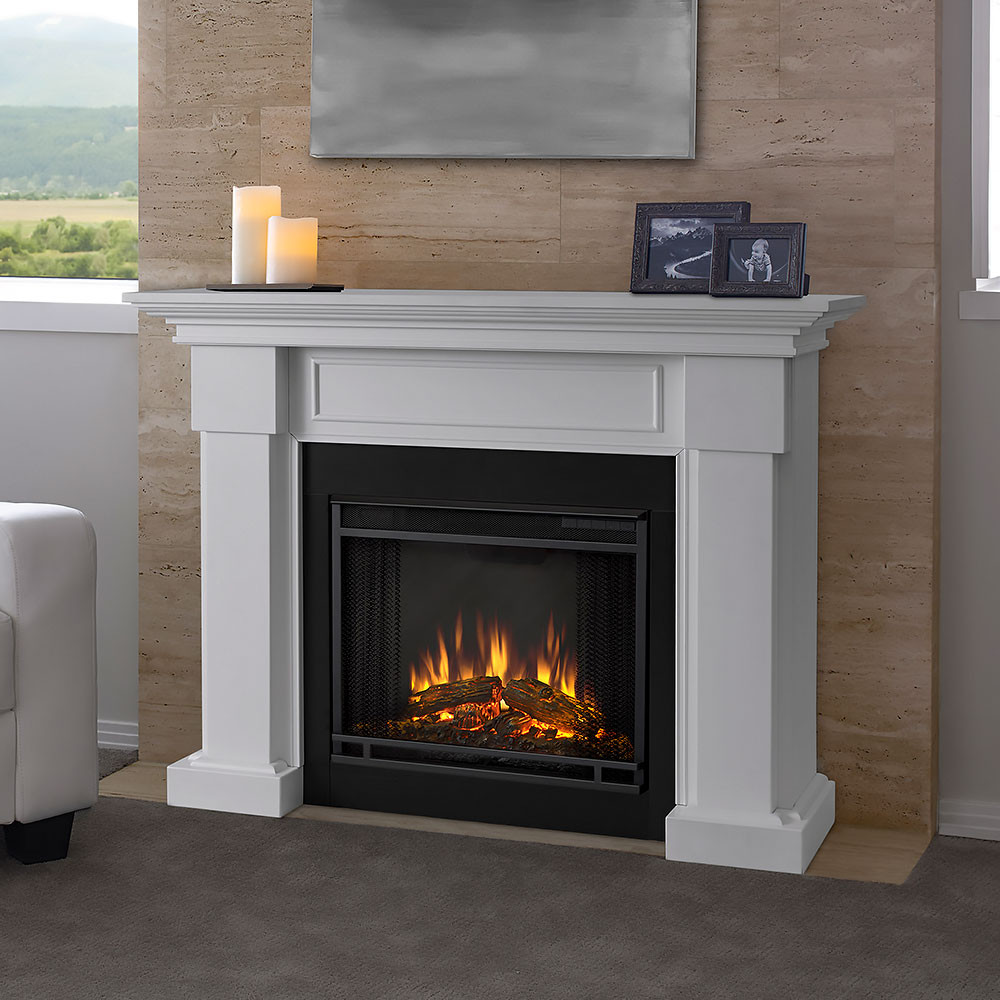 White Electric Fireplace
 Real Flame Hillcrest White Electric Fireplace