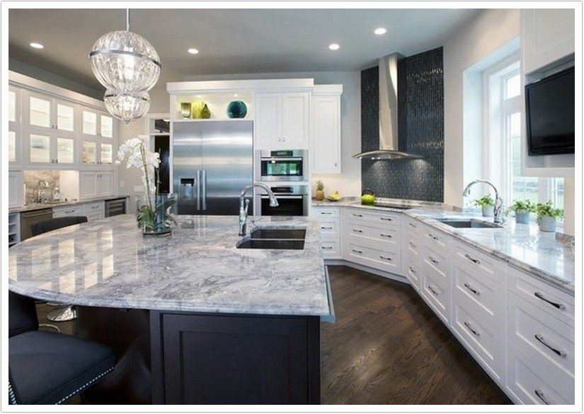 White Ice Granite Kitchen
 White Ice Granite Denver Shower Doors & Denver Granite