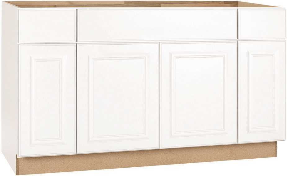 White Kitchen Base Cabinet
 RSI Assembled White Kitchen Base Cabinet 60" X 34" Raised