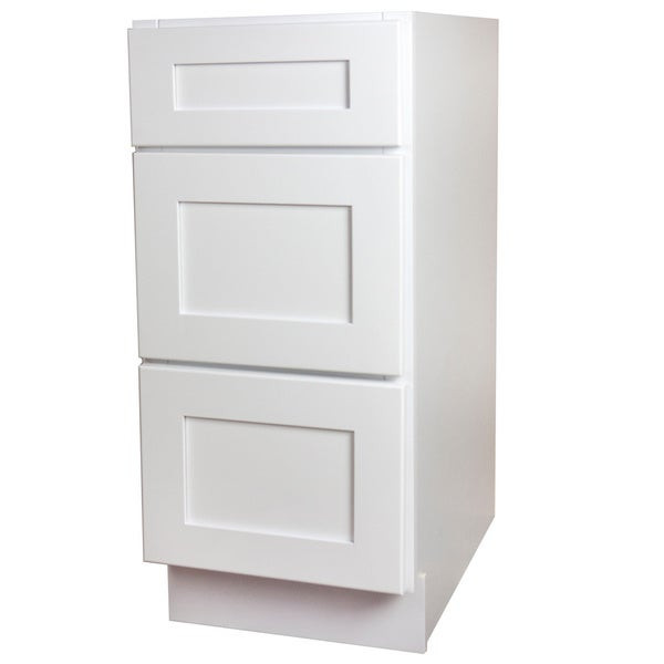 White Kitchen Base Cabinet
 Shop White Shaker 3 Drawer Kitchen Base Cabinet Free