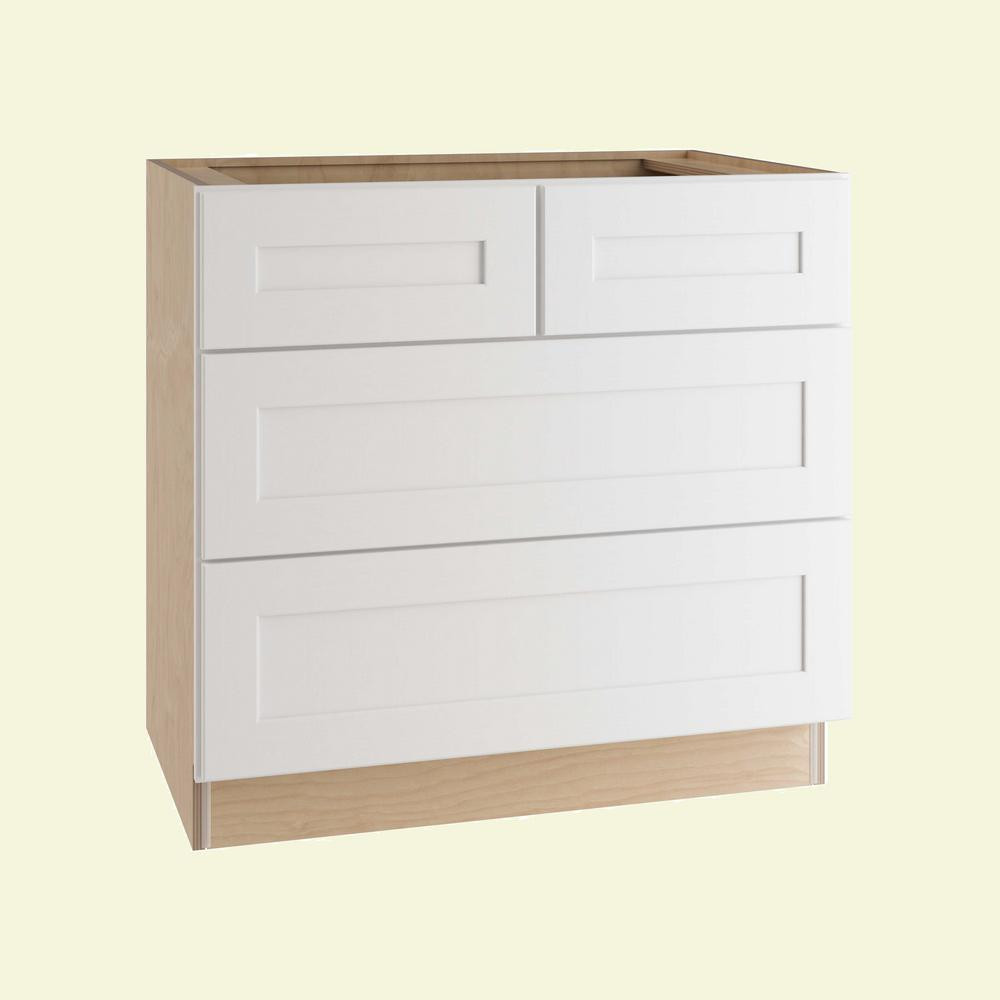 White Kitchen Base Cabinet
 Home Decorators Collection Newport Assembled 36 in x 34 5