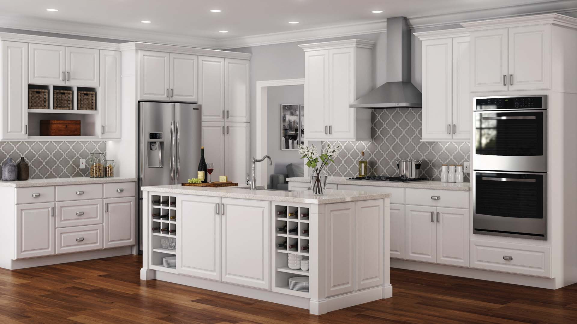 White Kitchen Base Cabinet
 Hampton Base Cabinets in White – Kitchen – The Home Depot