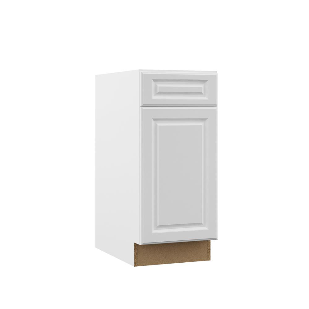 White Kitchen Base Cabinet
 Hampton Bay Designer Series Elgin Assembled 15x34 5x23 75