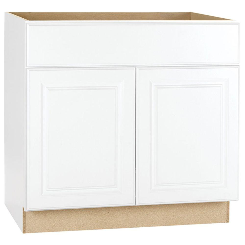 White Kitchen Base Cabinet
 Hampton Bay Hampton Assembled 36x34 5x24 in Sink Base