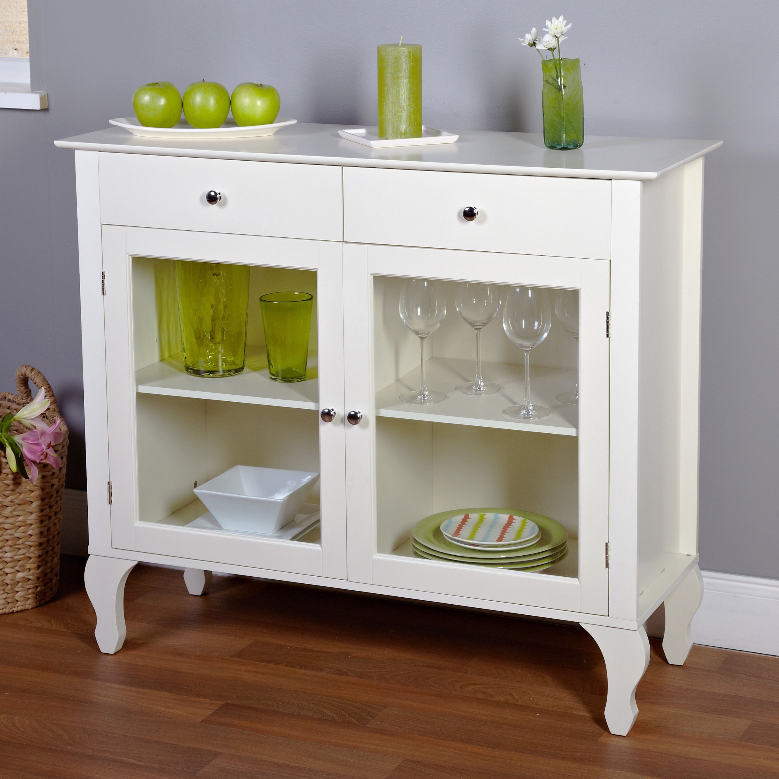 White Kitchen Buffet
 Simple Living Layla Antique White Buffet Overstock