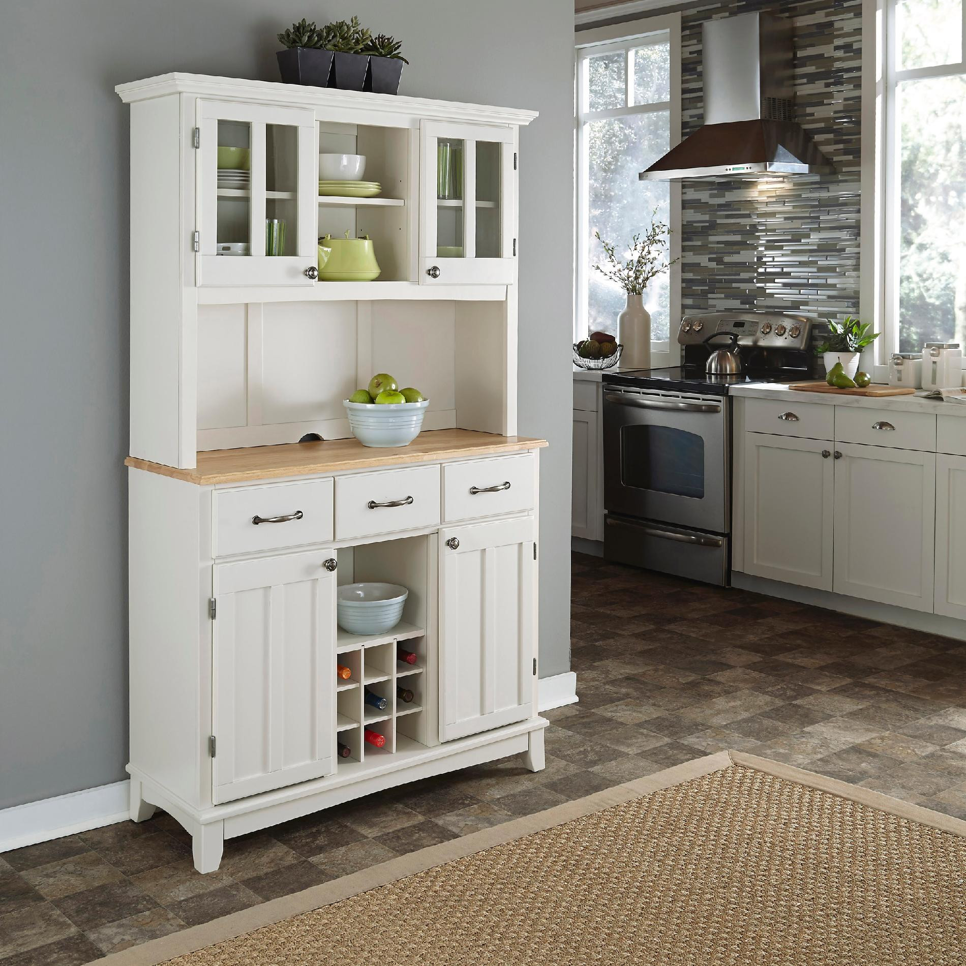 White Kitchen Buffet
 Home Styles Dining Room Buffet Hutch White