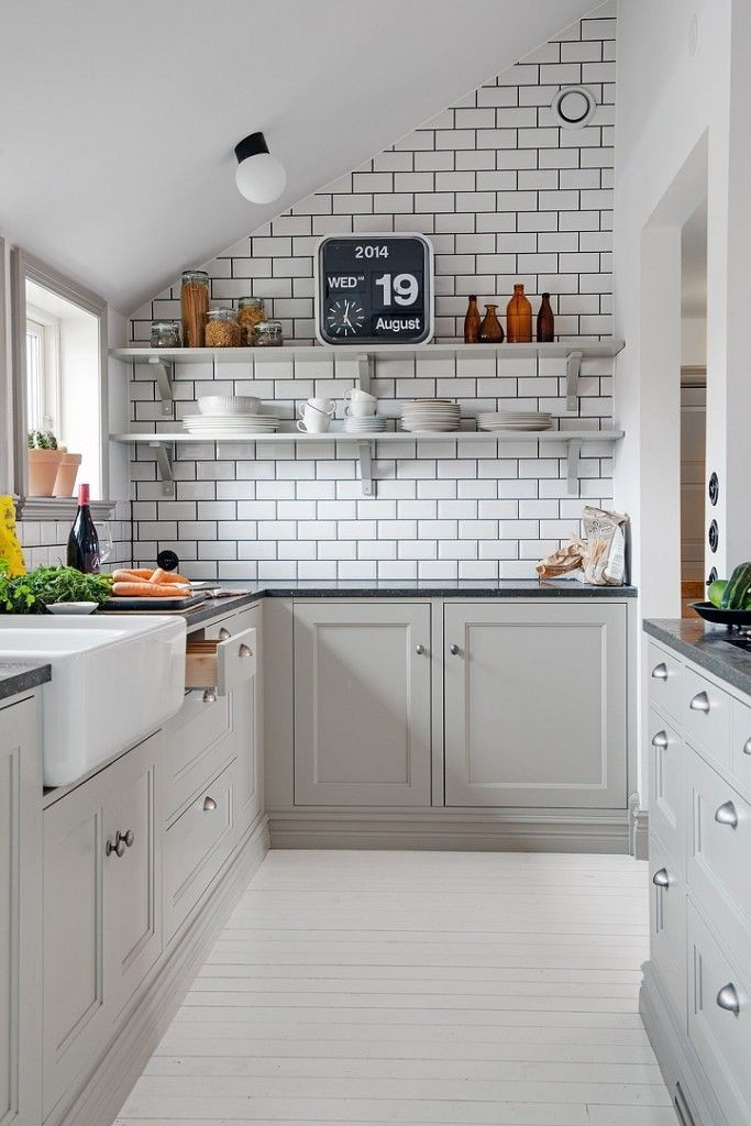 White Kitchen Subway Tile
 decordots Kitchen inspiration
