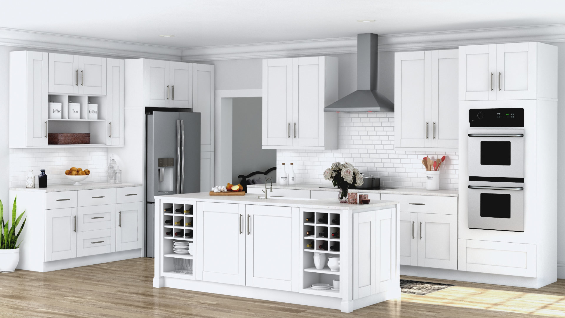 White Kitchen Wall Cabinet
 Shaker Wall Cabinets in White – Kitchen – The Home Depot