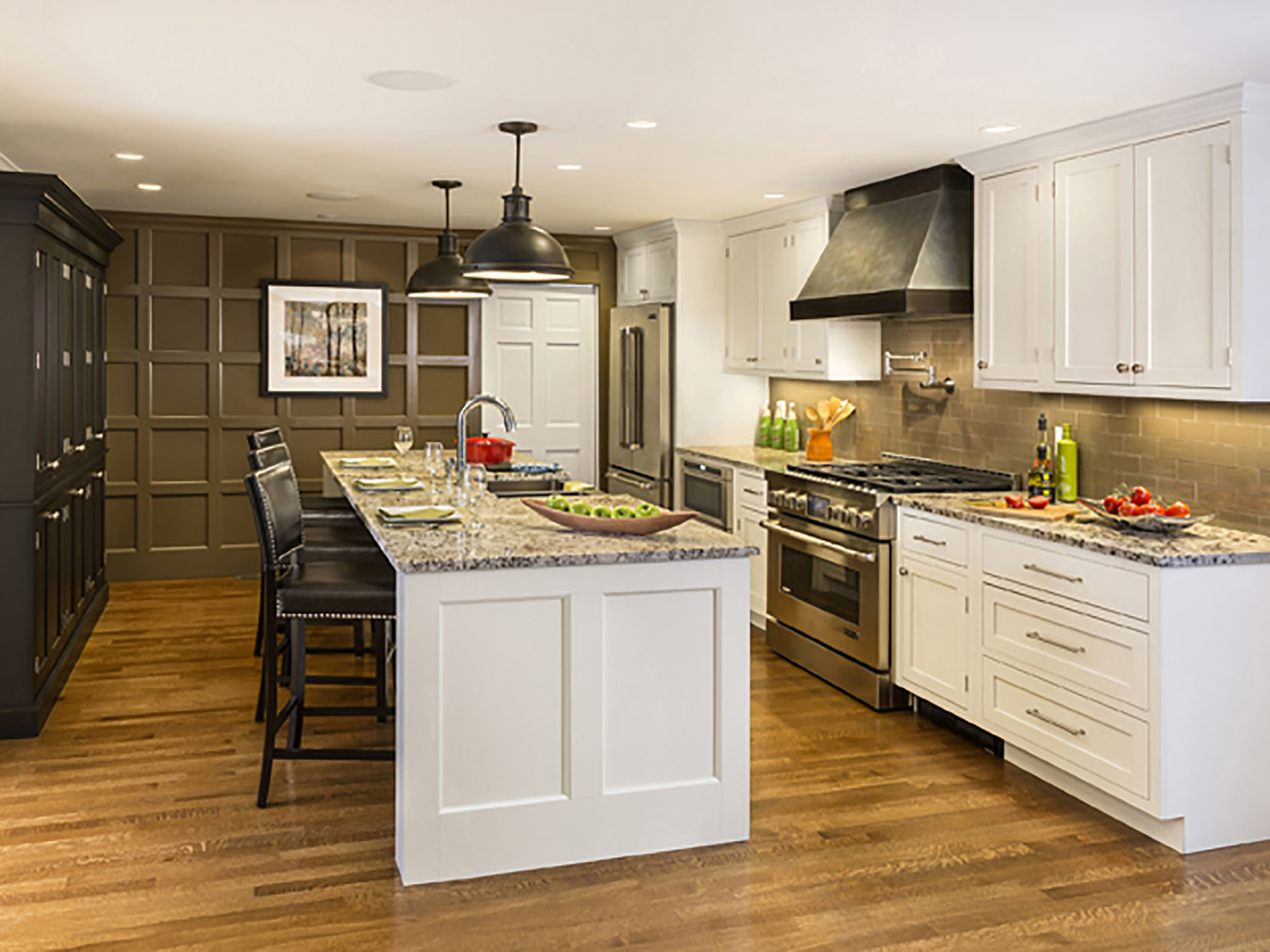 White Kitchen Wall Cabinet
 Builder Appreciates Design Service & Quality Cabinetry