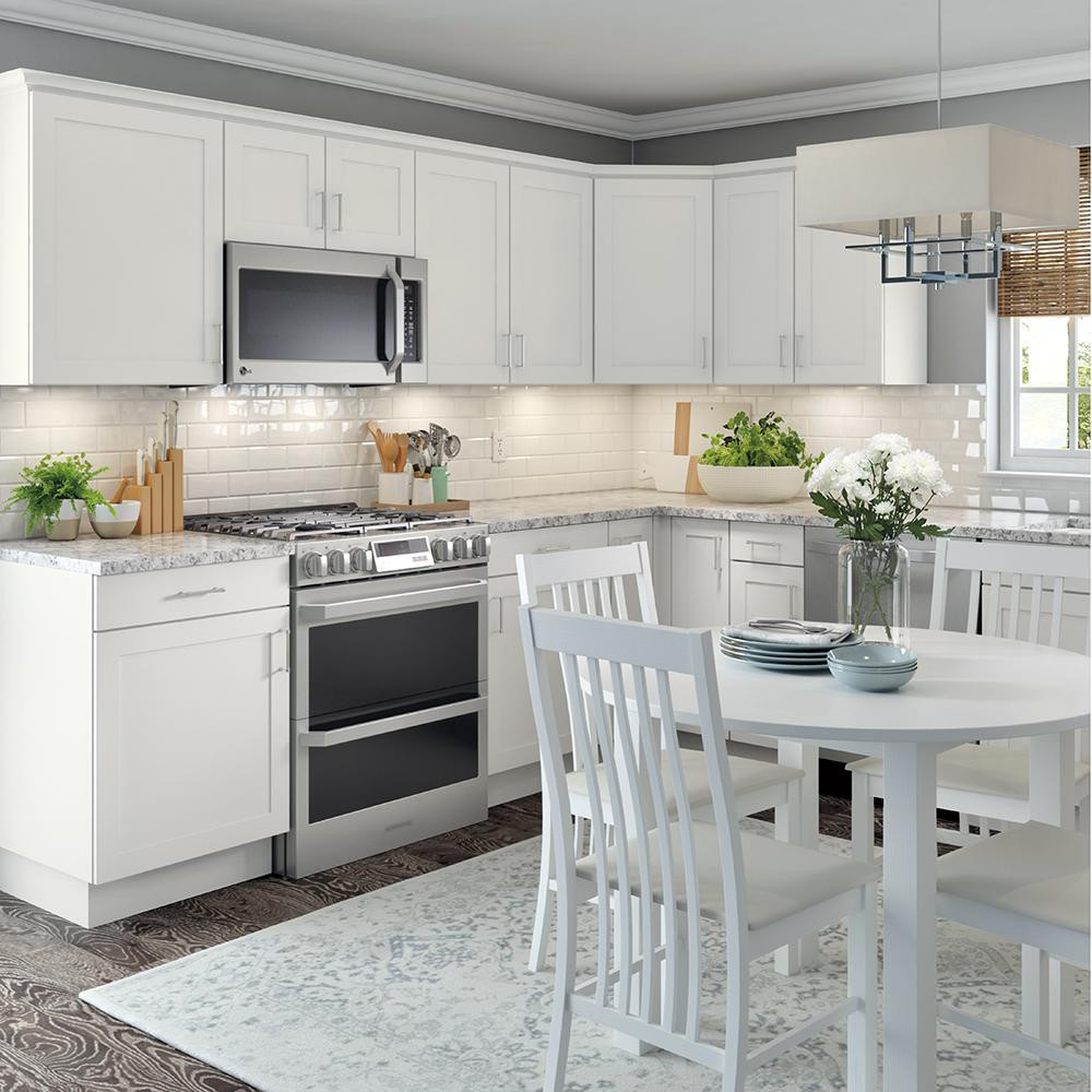 White Kitchen Wall Cabinet
 Hampton Bay Benton Assembled 30 in x 30 in x 12 5 in