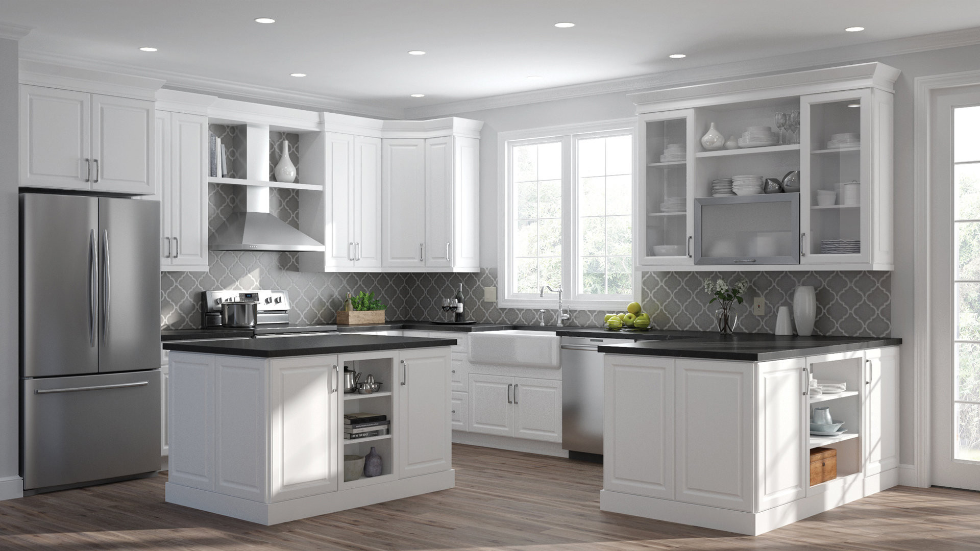 White Kitchen Wall Cabinet
 Elgin Wall Cabinets in White – Kitchen – The Home Depot