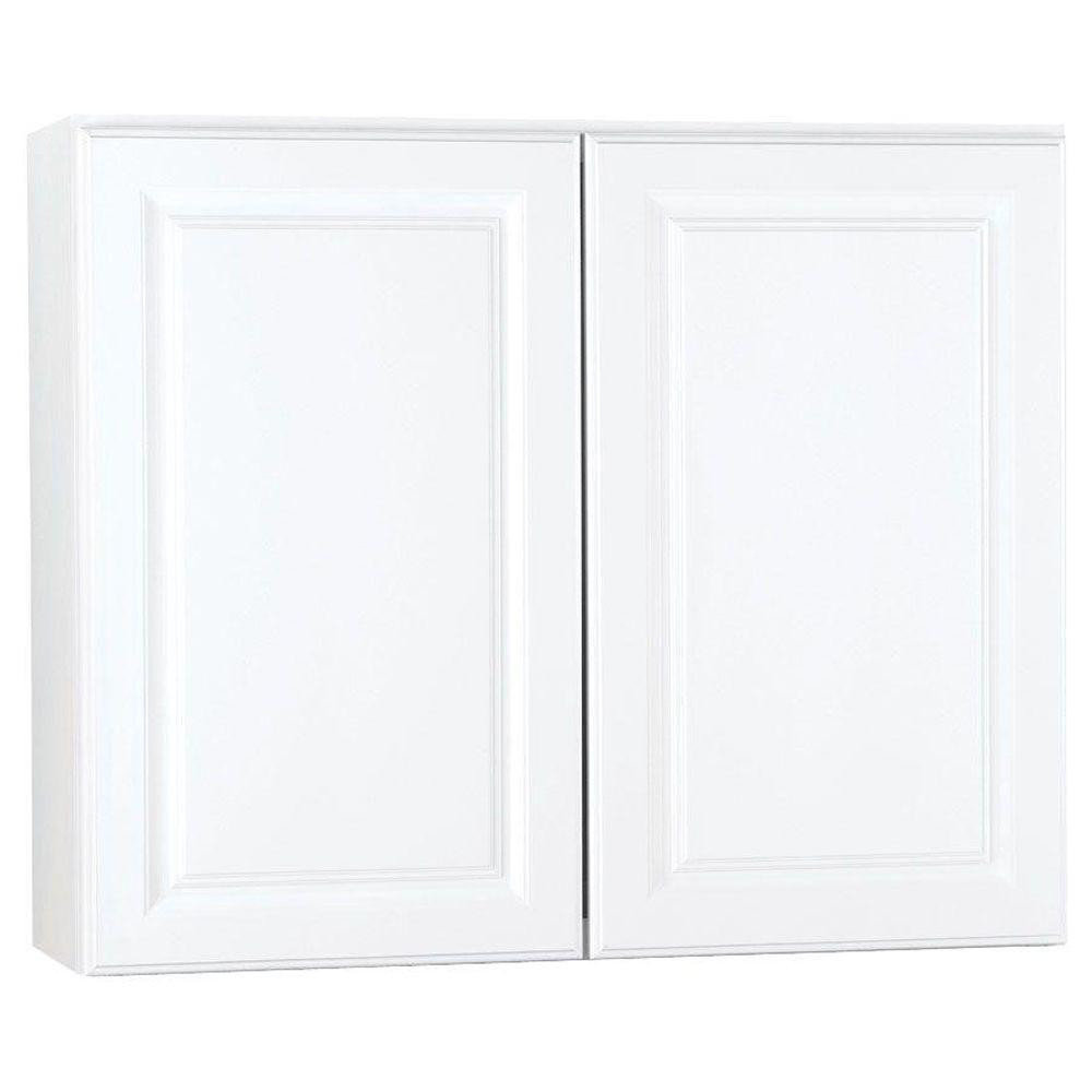 White Kitchen Wall Cabinet
 Hampton Bay Hampton Assembled 36x30x12 in Wall Kitchen