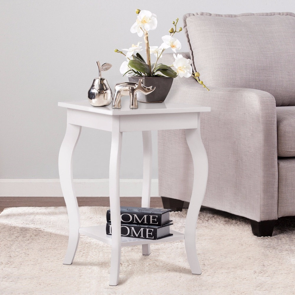 White Living Room End Tables
 Modern White End Table For Bedroom & Living Room – Borkut