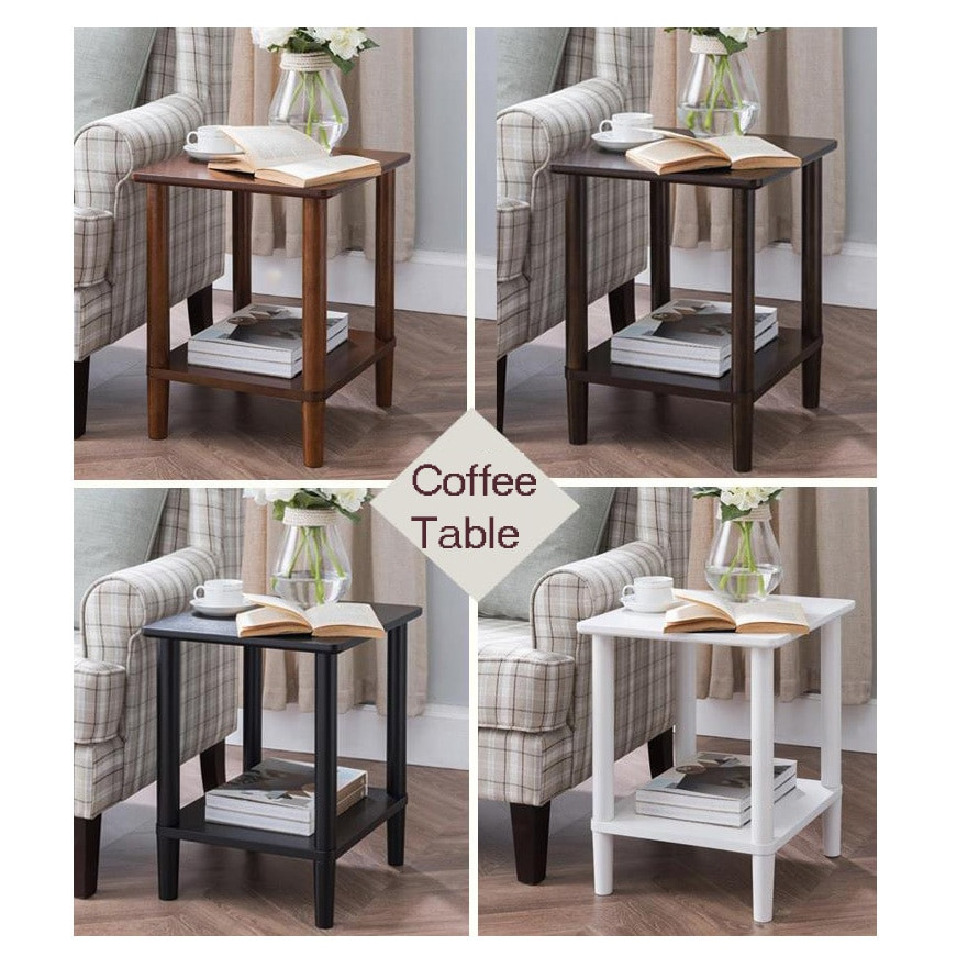 White Living Room End Tables
 Wood tea table Pastoral style white coffee table