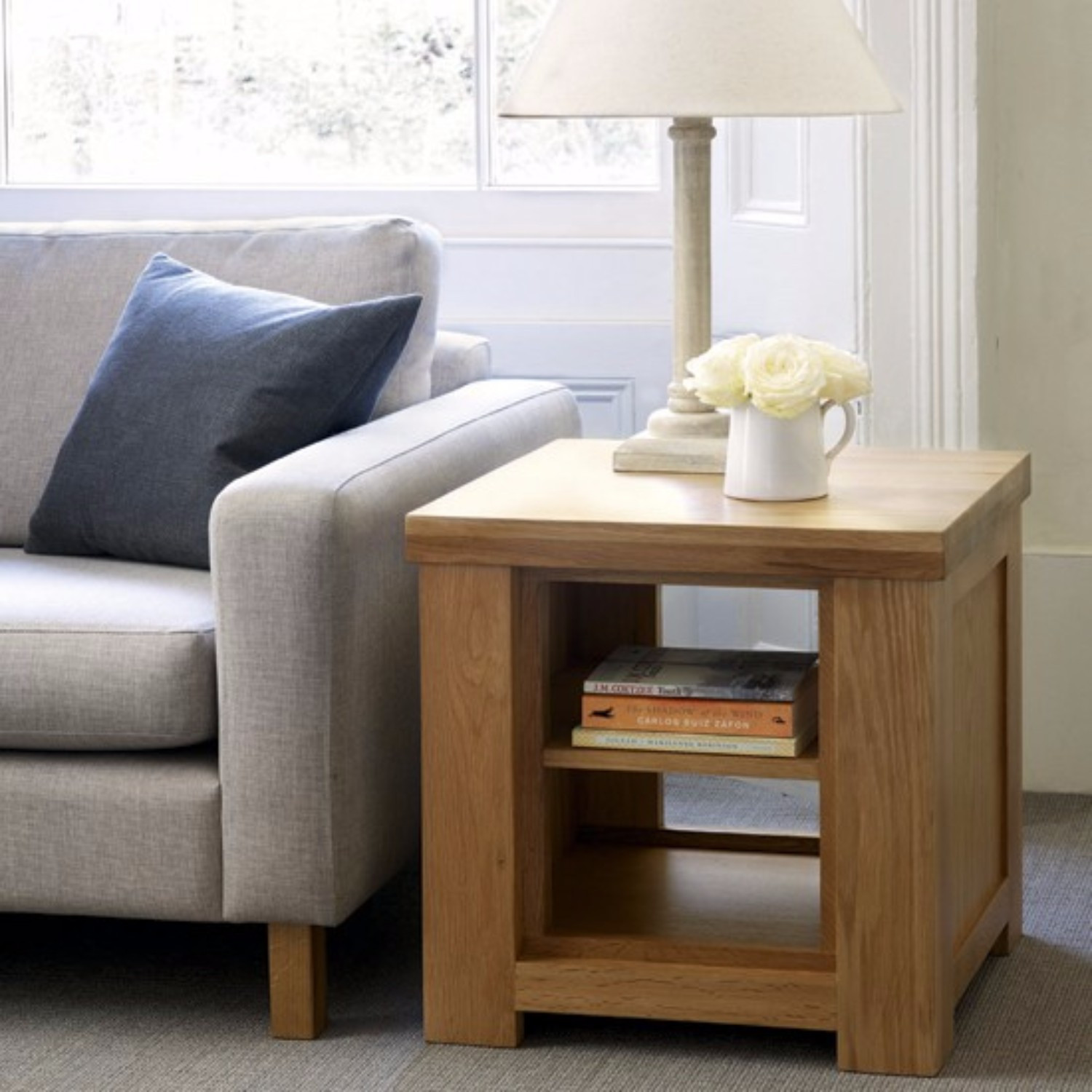 White Living Room End Tables
 Gracious Contemporary Interiors with white Coffee and Side