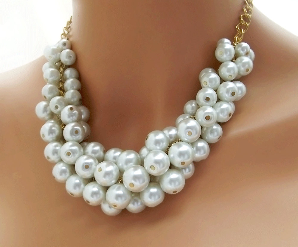 White Pearl Necklace
 Chunky Pearl Necklace White Pearl Necklace Pearl