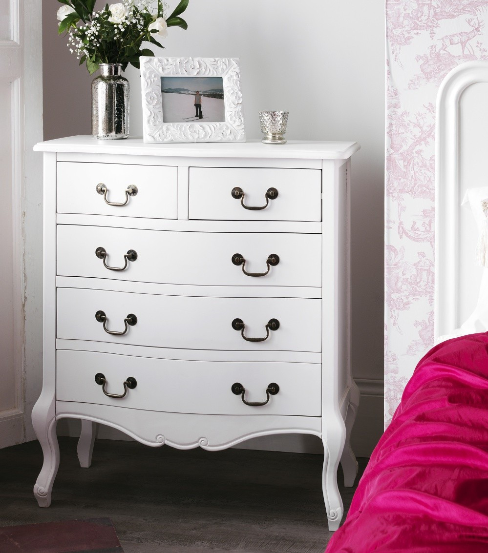 White Shabby Chic Bedroom Furniture
 Shabby Chic White 5 Drawer Chest