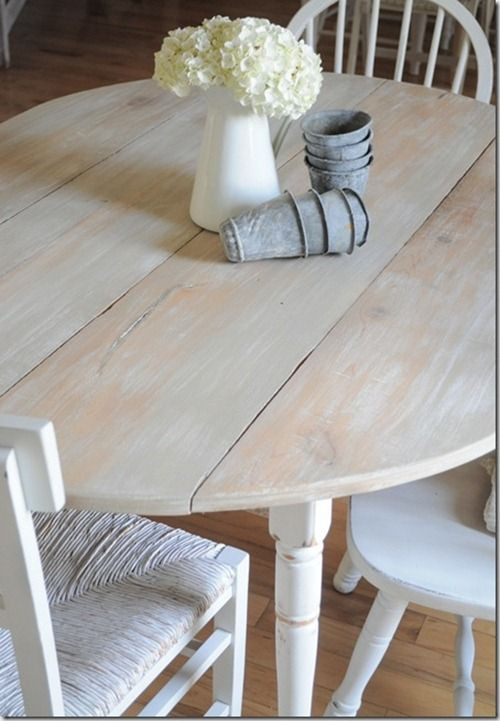 White Washed Kitchen Tables
 90 best images about DECOR White washed wood on